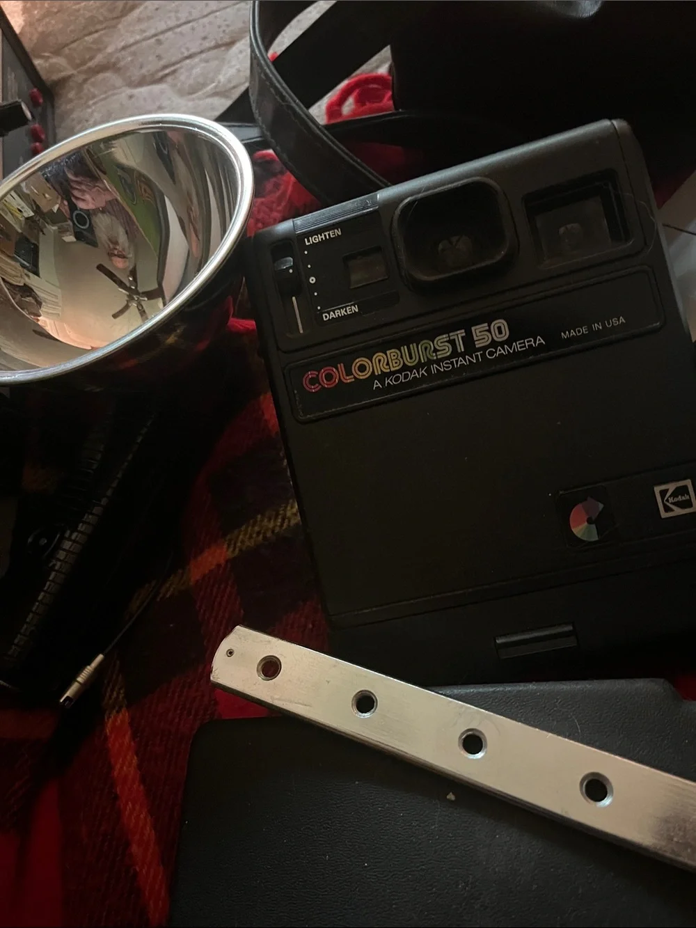 Polaroid Sun 600 LMS Instant Camera in Black other cameras lot (6) plus